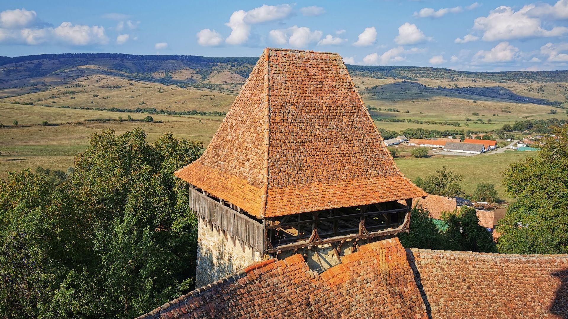Biserica fortificată din Viscri - vedere din turn